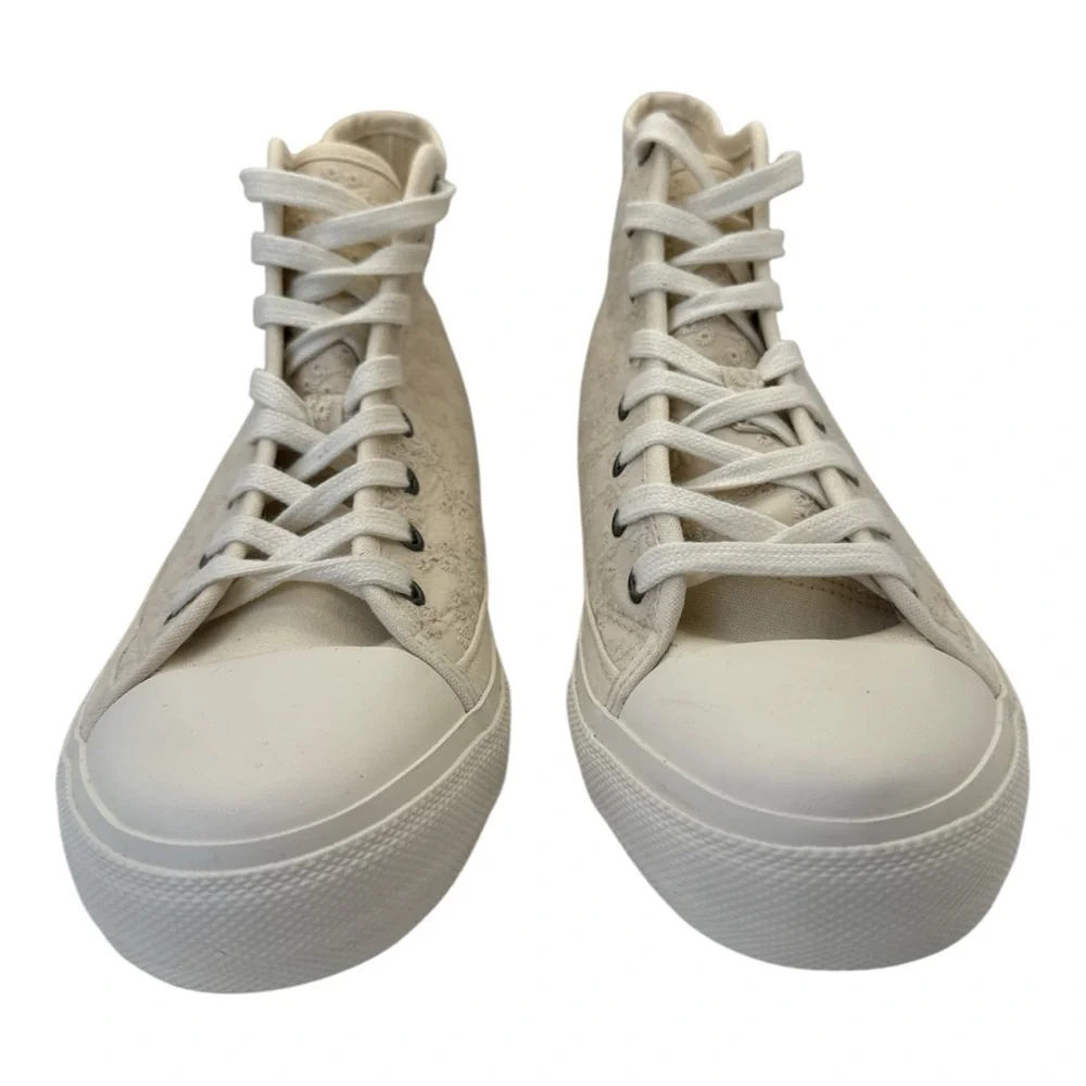 NWOT American Eagle Women's Embroidered‎ Flower Design High Top Sneakers, Size 8